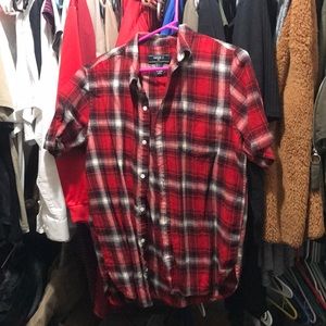 Forever 21 Mens short sleeve flannel size L